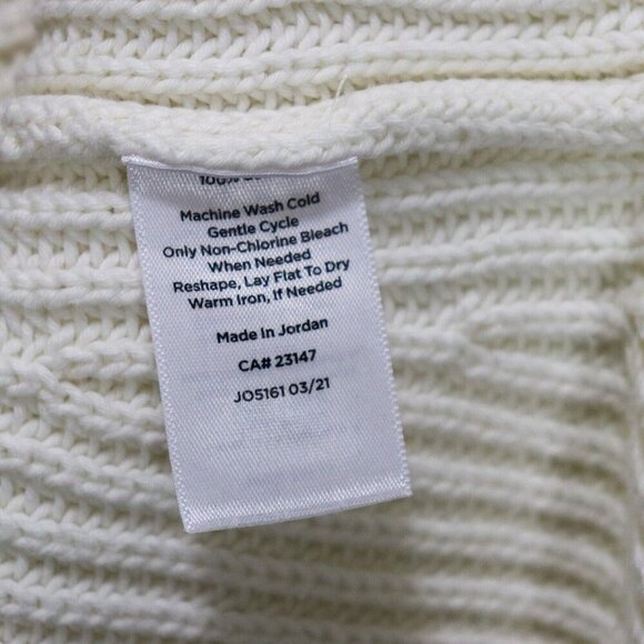 Talbots Rib Knit Sweater Womens M Pullover Crewneck Cotton Long Line Apris Ski - Picture 14 of 14